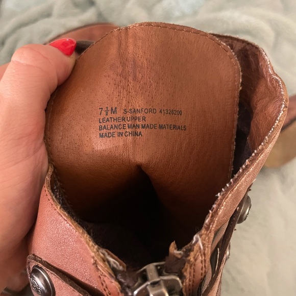Sam Edelman Leather Boots Lace-up 7 1/2 - Picture 5 of 5